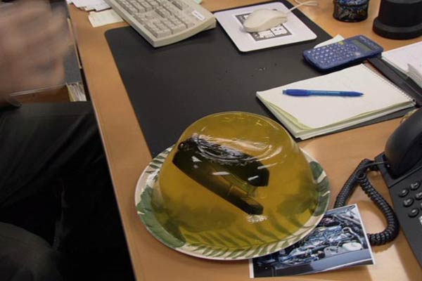Put office items in Jell-O in The Office