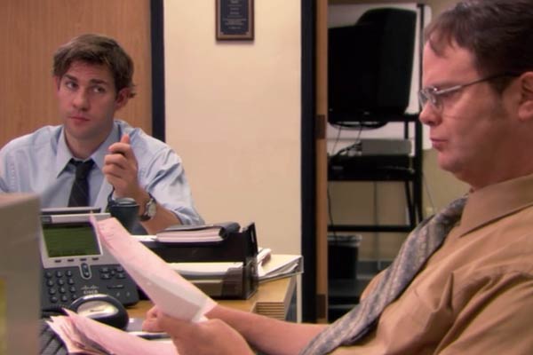 Send someone letters from their future self in The Office