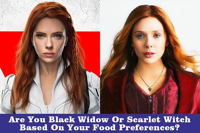 Willkommen beim Quiz: Bist du Black Widow oder Scarlet Witch basierend auf deinen Essensvorlieben?