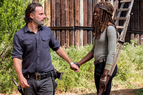 Rick and Michonne en The Walking Dead