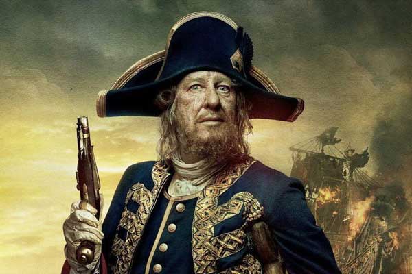 Captain Barbossa en Pirates of the Caribbean