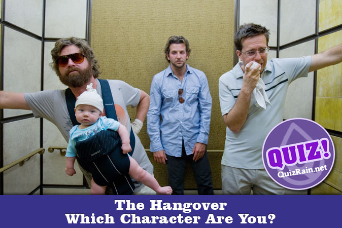 Bienvenue au quizz: Quel personnage de The Hangover es-tu ?