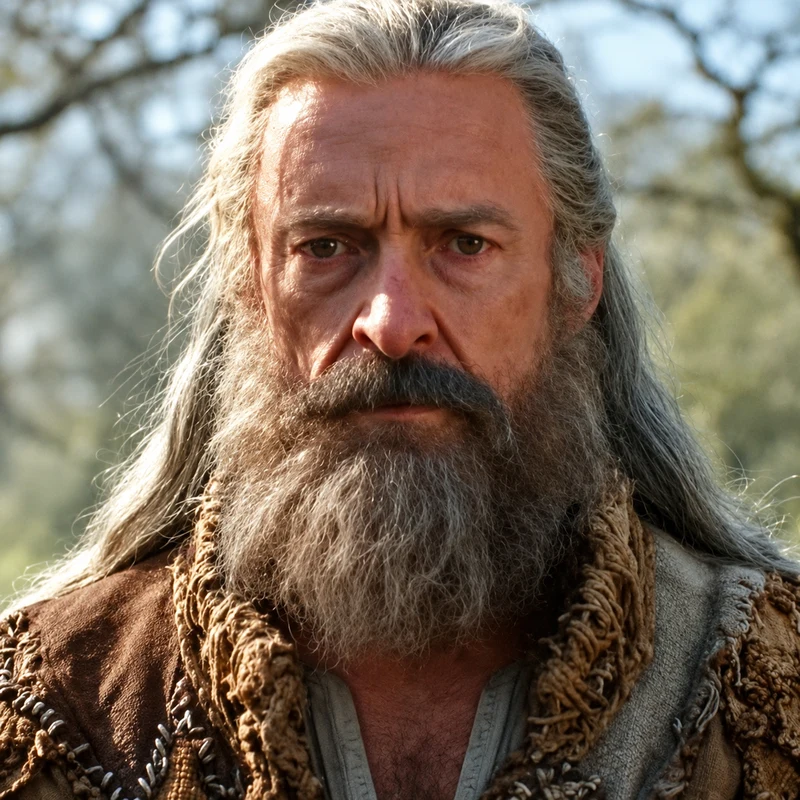 Hugh Jackman como Robin em The Death of Robin Hood
