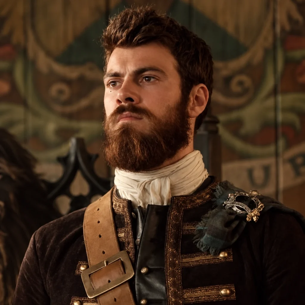 Sam Retford dans le rôle de Dougal MacKenzie dans Outlander: Blood of My Blood