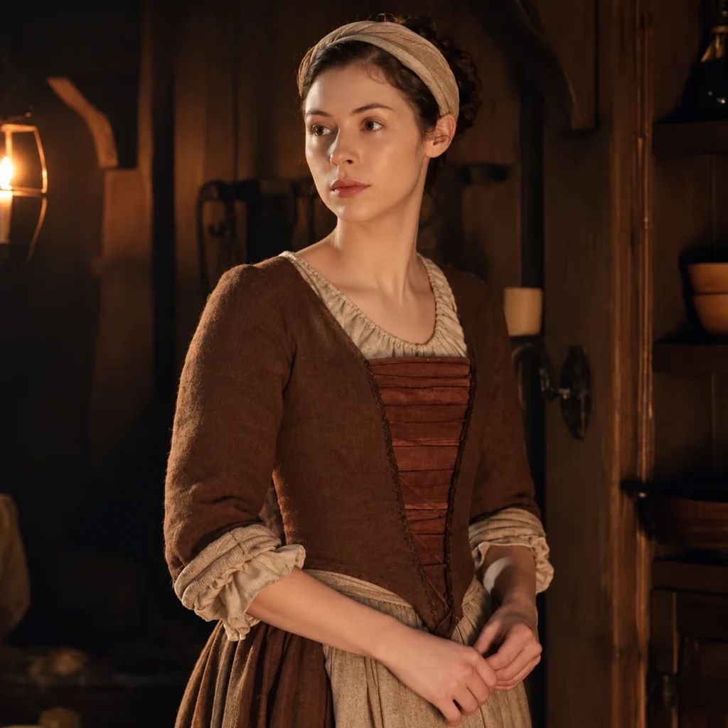 Hermione Corfield dans le rôle de Julia Moriston dans Outlander: Blood of My Blood