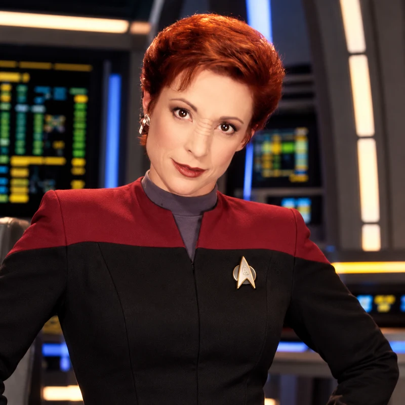 Nana Visitor as Major Kira Nerys in Star Trek: Deep Space Nine