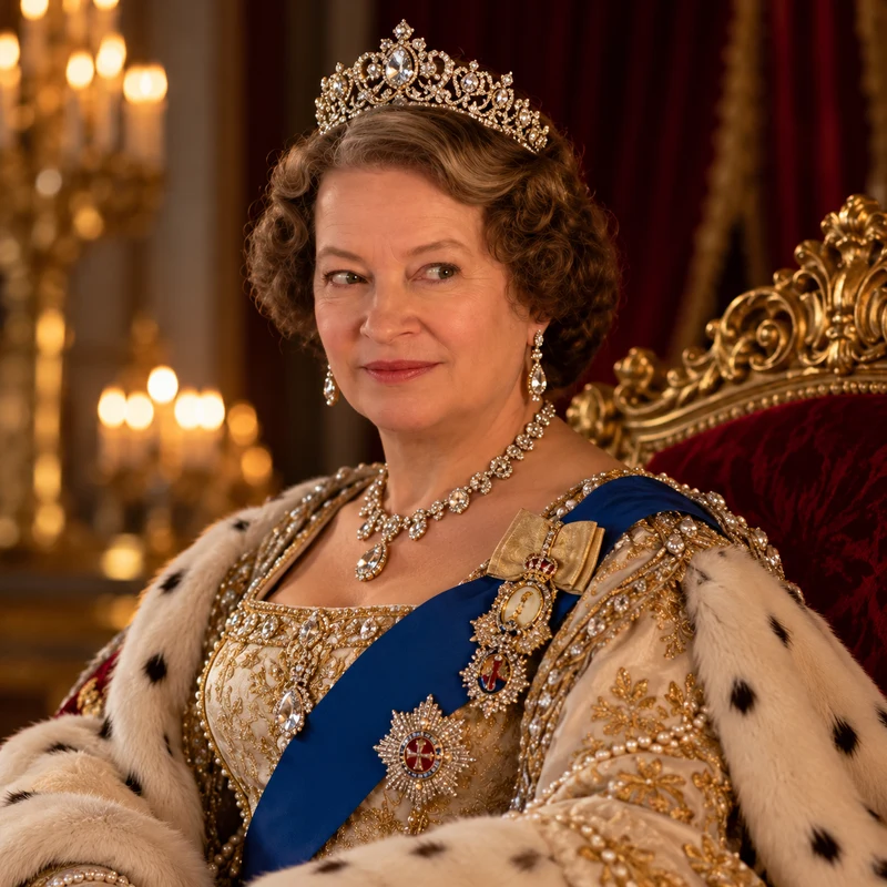 Marion Bailey as Queen Elizabeth the Queen Mother in The Crown