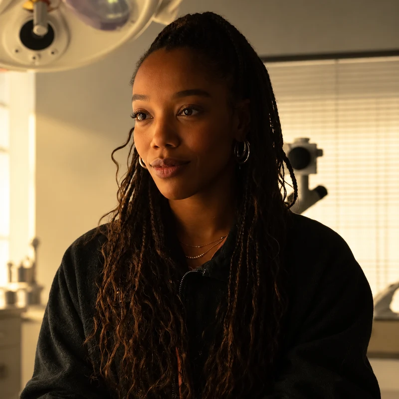 Naomi Ackie como Caitlyn Corr em Clayface