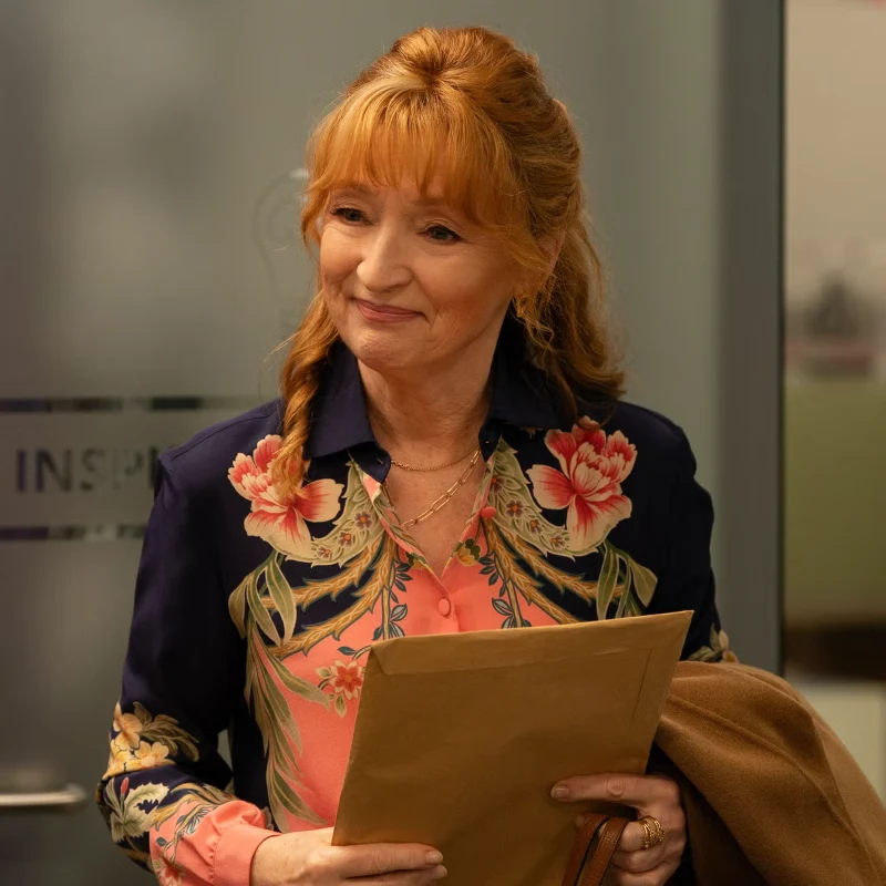Lesley Manville as Susan Ryeland in Marble Hall Murders