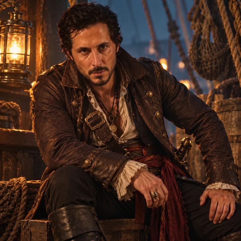 Tomer Capone as Billy Bones in Treasure Island