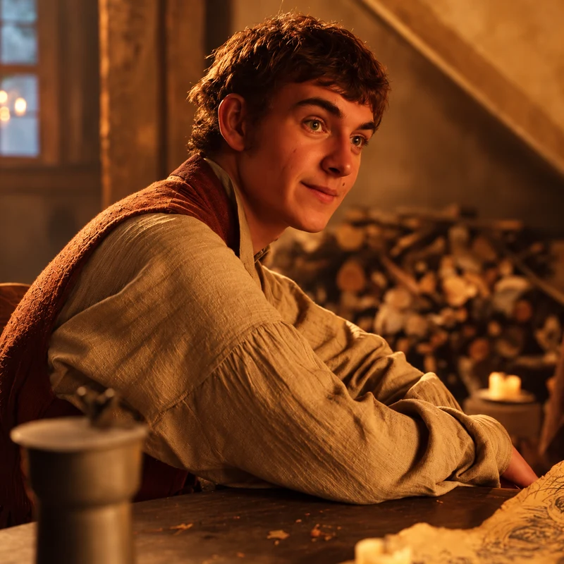 Tom Sweet as Jim Hawkins in Treasure Island