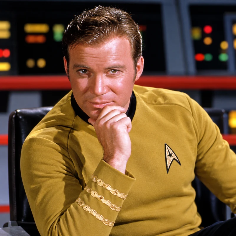 William Shatner como Captain James T. Kirk em Star Trek