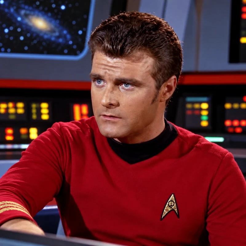 Eddie Paskey como Lieutenant Leslie em Star Trek
