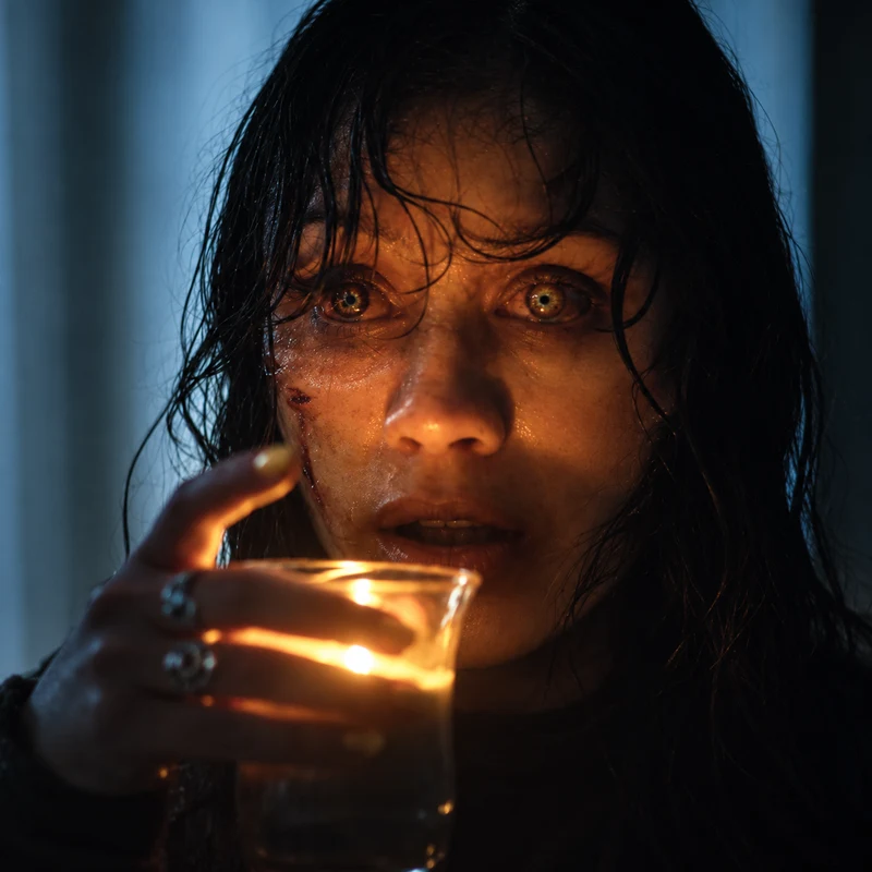 Luciane Buchanan dans le rôle de Thya dans Evil Dead Burn